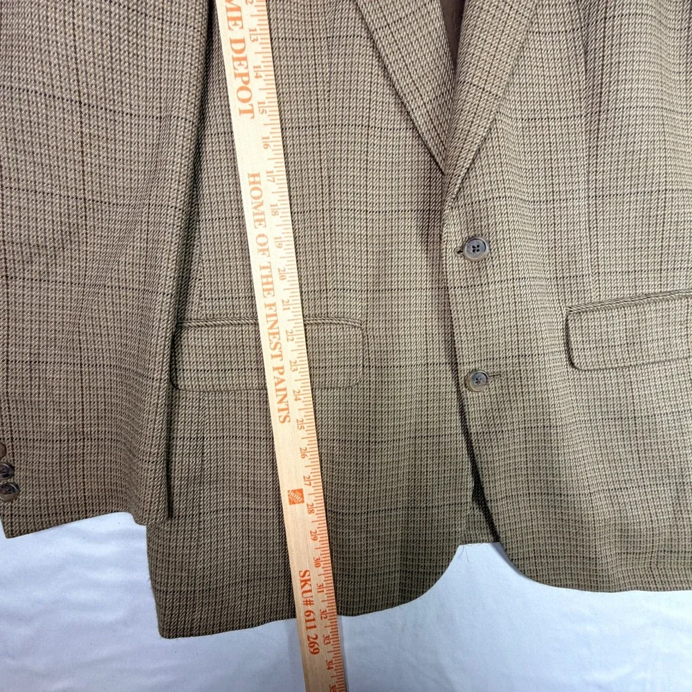 Vintage Burberrys Mens 100% Pure Wool Blazer Nordstrom Brown Glen Sport Coat